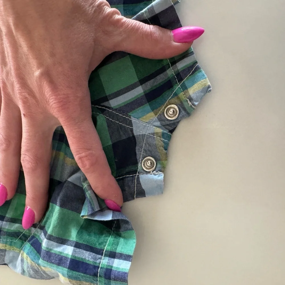 Vintage OshKosh B'gosh Green Plaid shortalls
